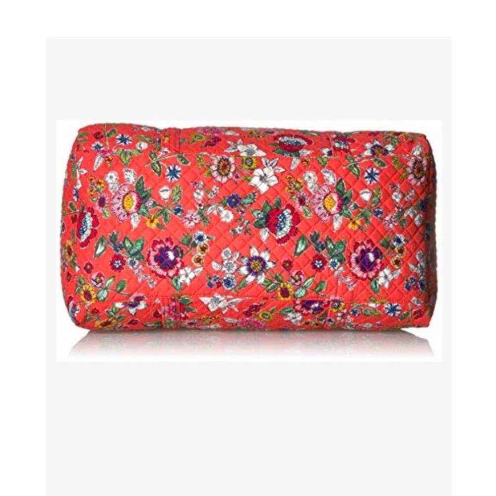 Vera Bradley Iconic Large Duffle Floral Coral Pattern - Picture 9 of 10